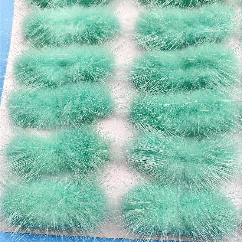 5/10 Stücke 3*7 cm Nerz Pelz Pom-pom Fliege DIY Haarnadel Kopfschmuck Corsage Fliege DIY Bogen Haar Zubehör Telefon Fall Handwerk Material – Detail 15