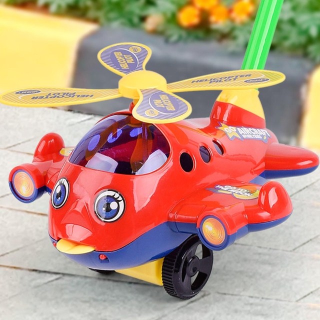 Educational Pull Hand Push Hand Wheel Airplane Toy Kids Toddler Walking Toys  - AliExpress