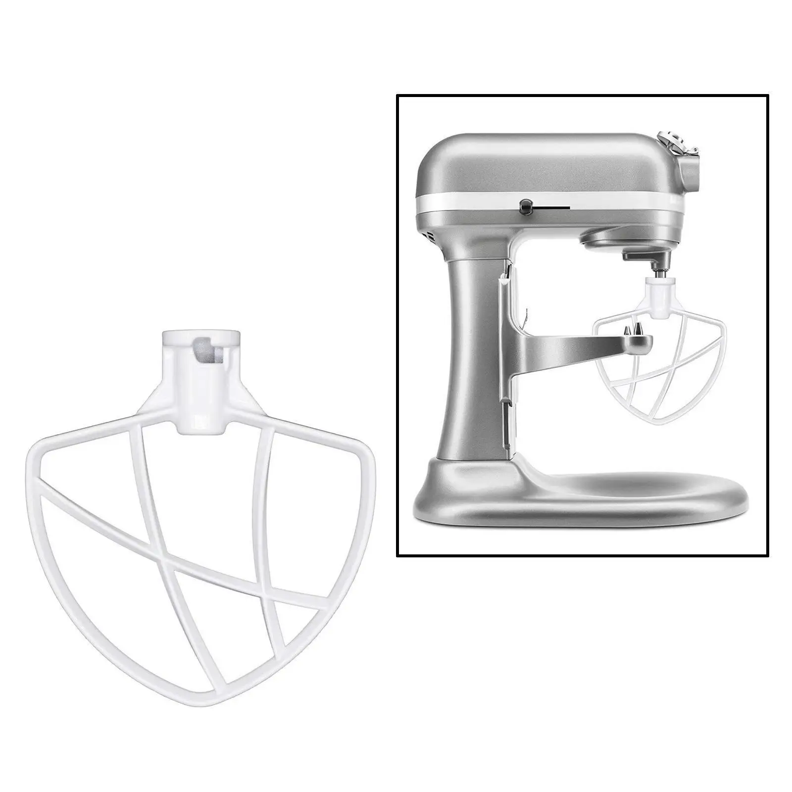 6 Qt Kitchen Coated Flat Beater Stand Mixer Attachments Household Cooking