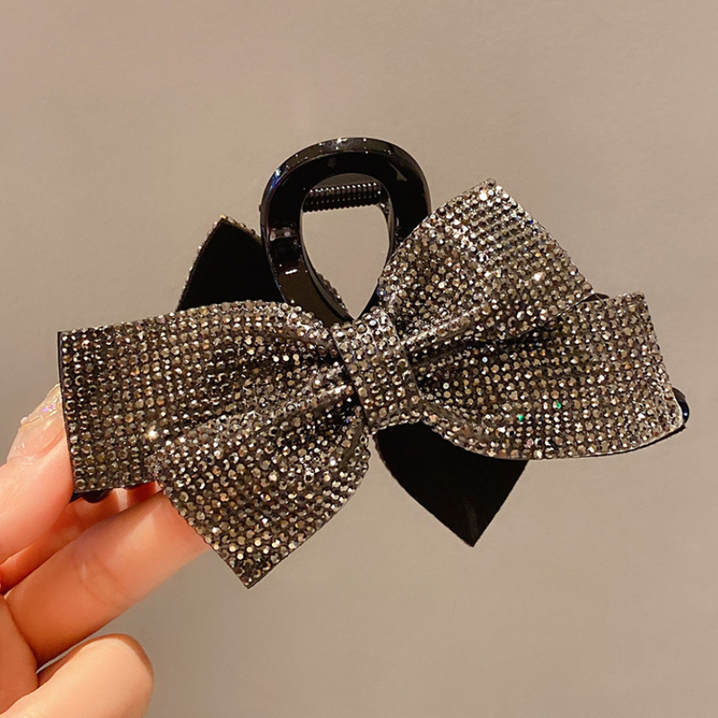High-End große Fliege Haar Krallen greifen Clip weibliche Luxus Temperament zurück Löffel Hai Clips Haarnadel Zubehör für Frauen – Detail 2