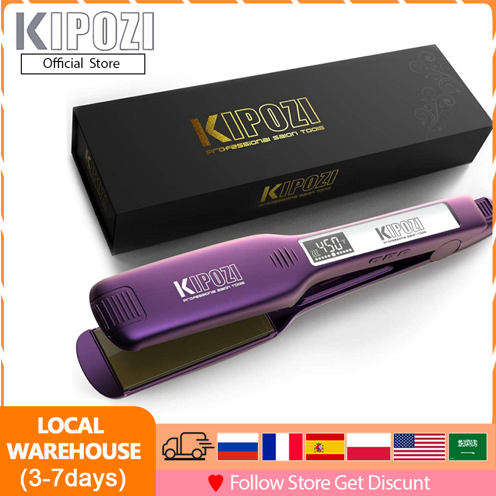 Best of KIPOZI KP-139 Professional Hair Straightener Fast Heat Smart Timer Flat Iron With LCD Display Curling And Straightening Salon Reviews & Tips