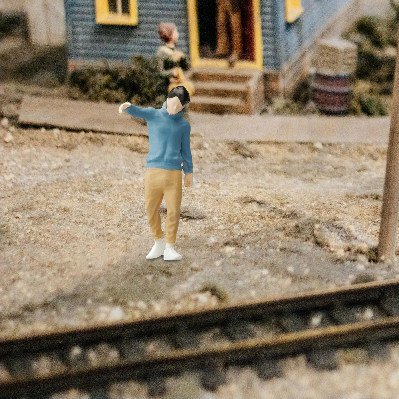 1:64 Realistic Diorama Character Figure Miniature Boys Figurines for Miniature Scene Diorama Dollhouse Photography Props Decor