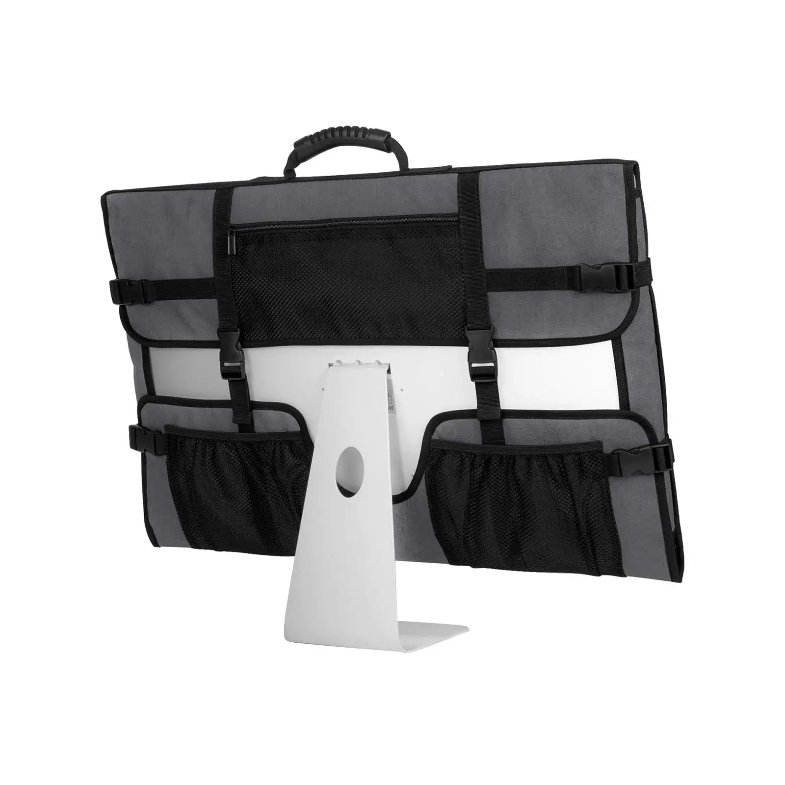 27inch Monitor Carrying Case Adjustable Buckle Anti Scratch Padded Travel Carrying Bag Protective Case for Desktop Computer