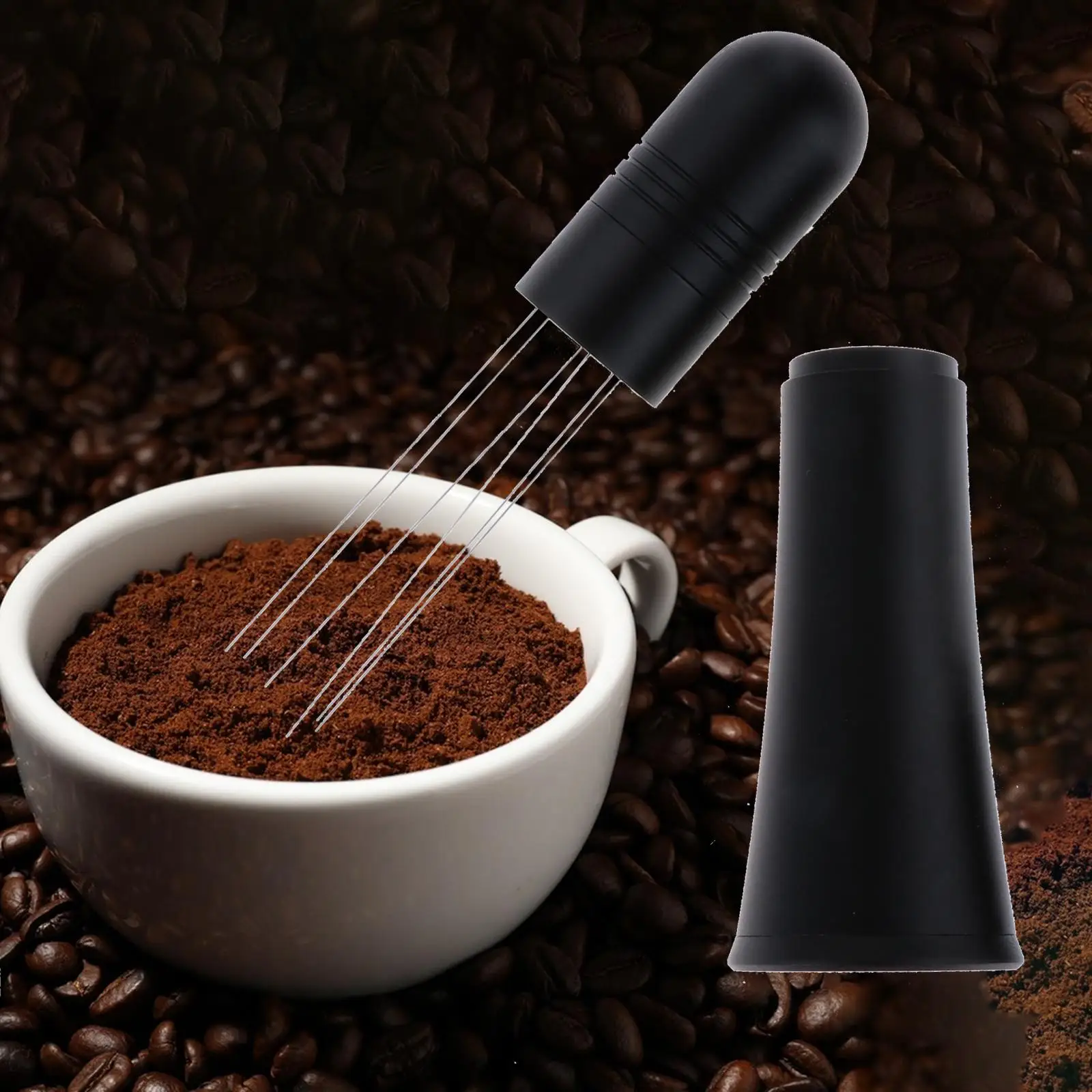 Hand Stirrer Tool 7 Pins 0.4mm Portable Stainless Steel espresso Accessories pin Type Coffee Tamper Tool for Kitchen