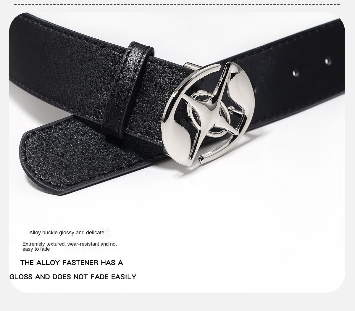 Title 4, Fashion Metal Star Buckle Belt Fashion Tie-in W...