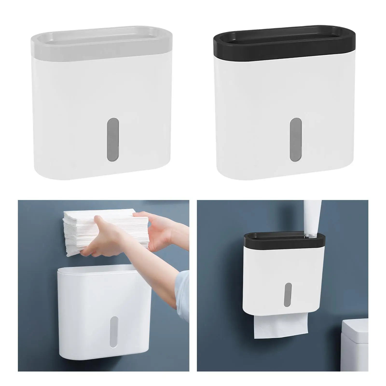 Punch Free Paper Holder with Shelf Toilet Roll Holders Bathroom Accessories