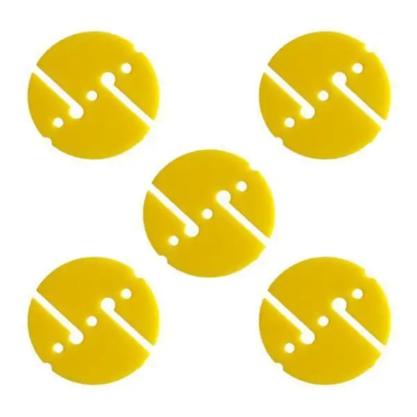 4X 5 Pieces Round Marker for Scuba Cave and Wreck Diving Yellow