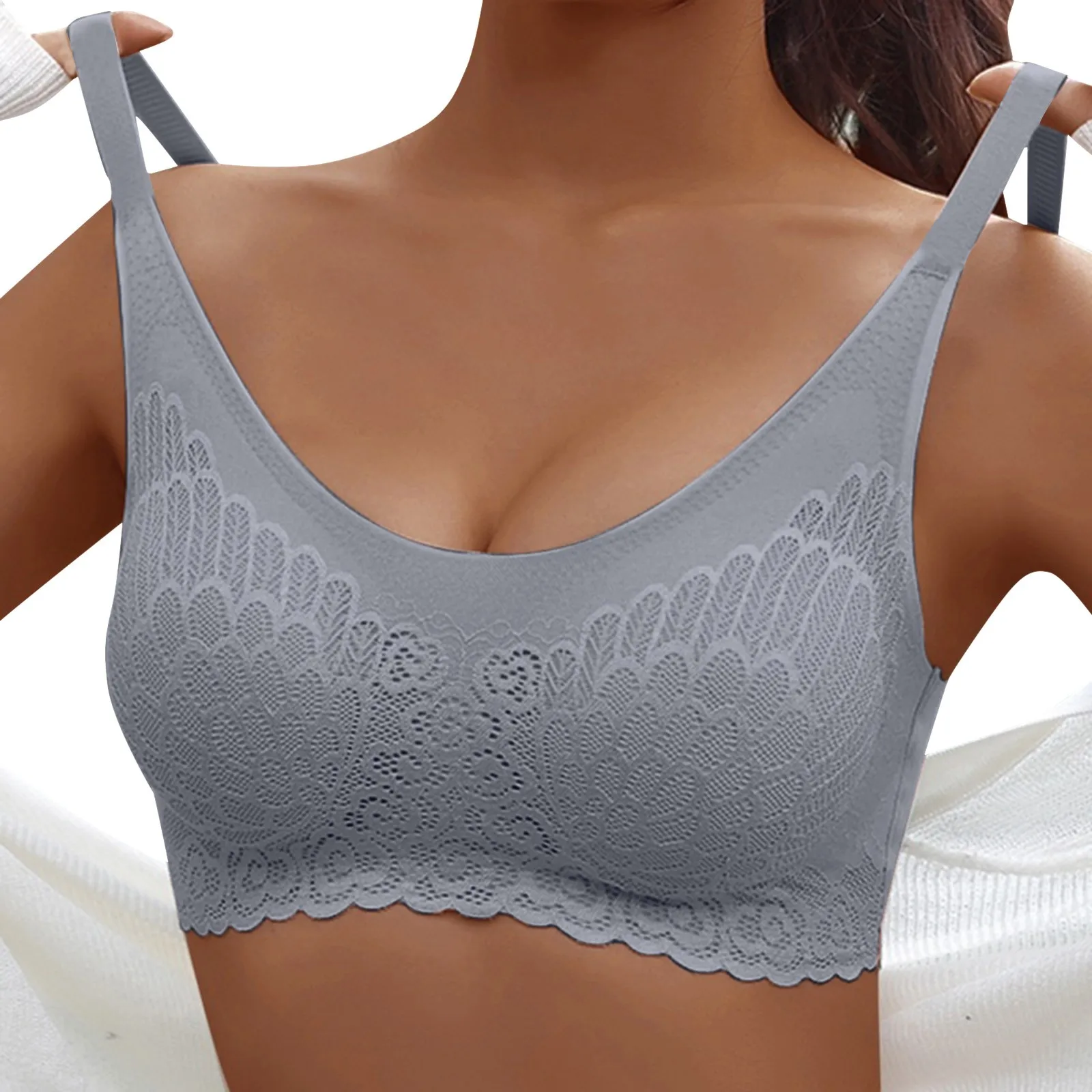 Plus 4XL Latex Bra Seamless Bras For Women Underwear BH Push Up Bralette  With Pad Vest Top Bra – Brastrend