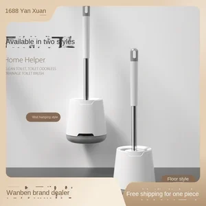 TPR Toilet Brush Cleaner Set with Soft Bristles for Cleaning Toilet Corners