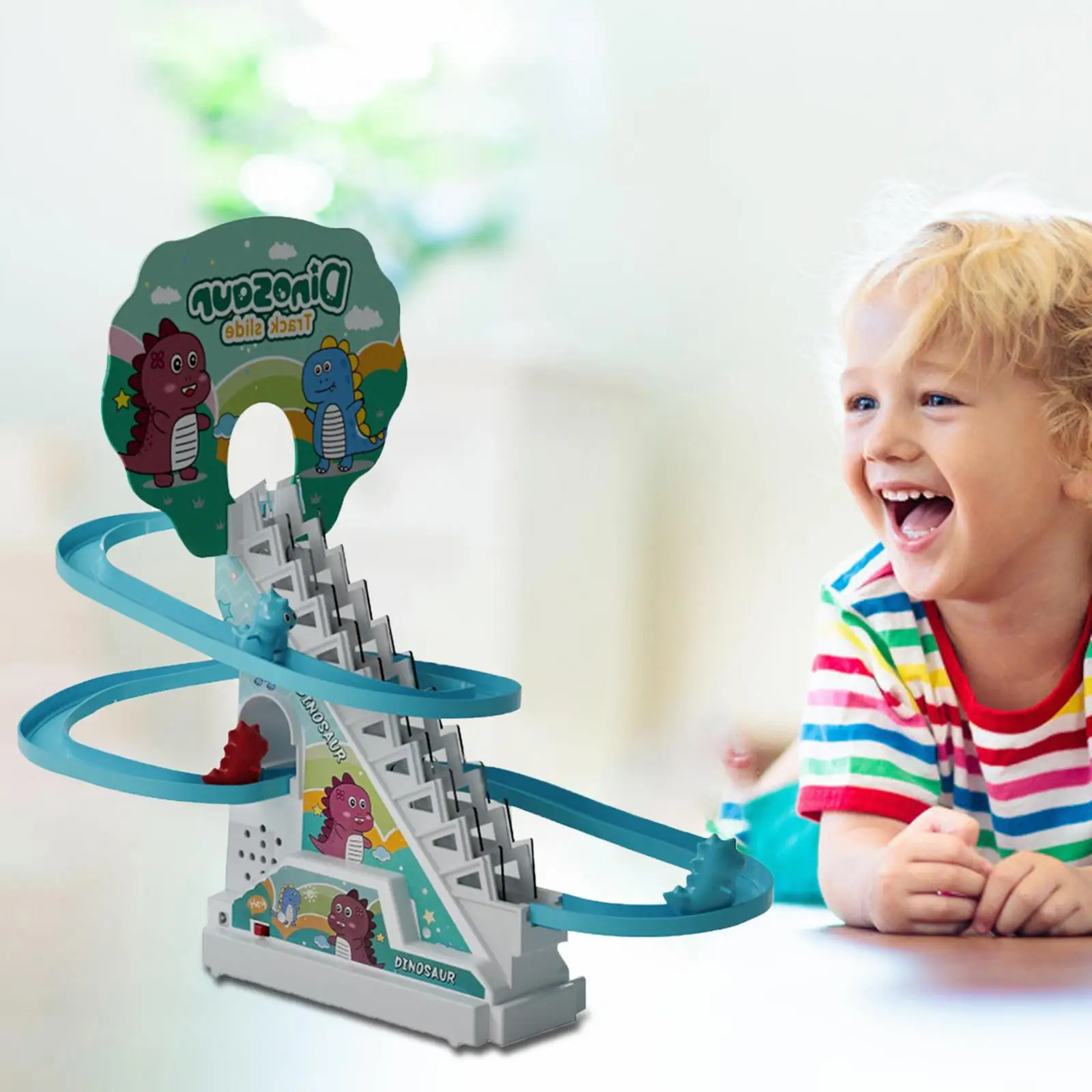 Electric Dinosaur Climbing Stairs Toy Parent Child Toy Educational Toys Slide Stairs Indoor Toy Age 3 4 5 6 Years Baby Toddlers