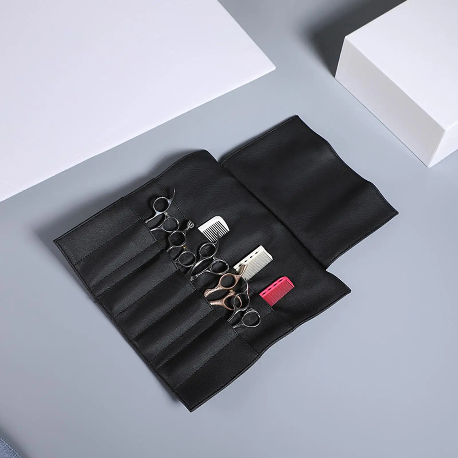 10 Pockets  Shear Holder Pouch Salon Tools Bag for Hairdressers Roll Up Organizer Waterproof Wear Resistant Pouch Cases