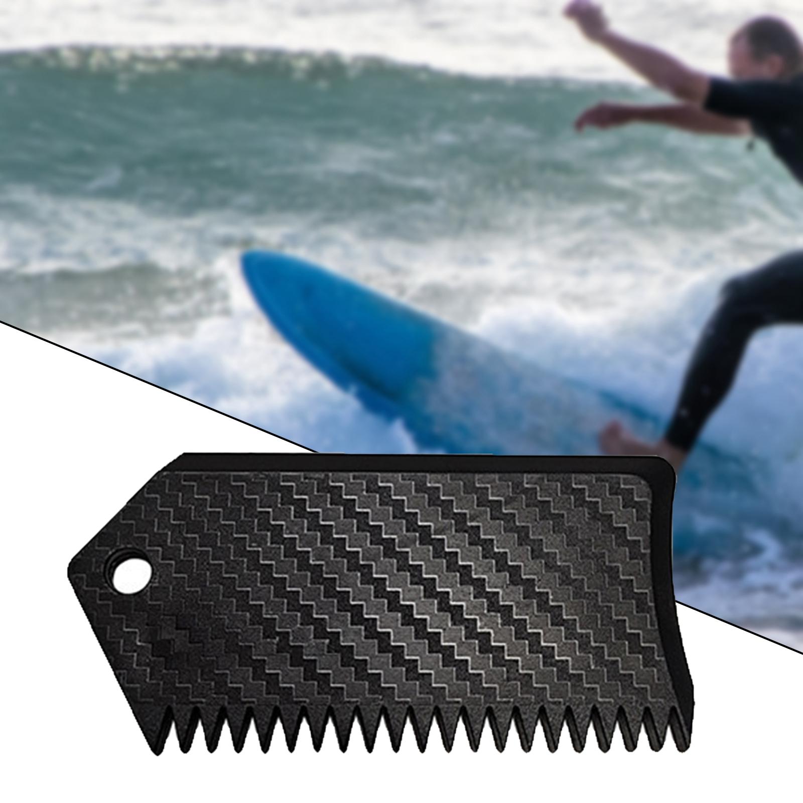 Surfboard Wax Comb with Keychain Hole Portable Surf Board Wax Scraper Cleaning