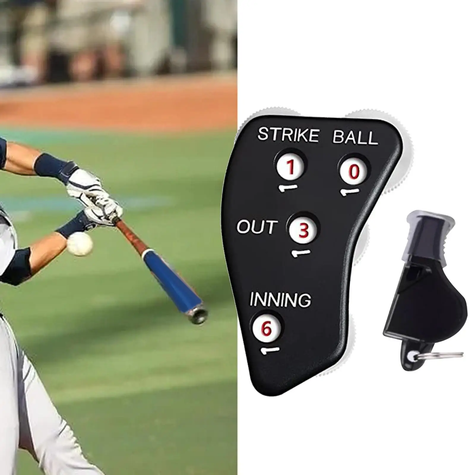 4 Wheel Baseball Umpire Accessories Ball Strike Outs Supplies Score Counter Baseball Umpire Gear Indicator Innings