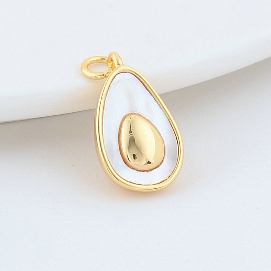2PCS 10*13MM 11*18MM 14K Gold Farbe Messing mit Shell Tropfen Herz Charms anhänger Halskette Ohrringe Schmuck Machen Zubehör – Detail 9