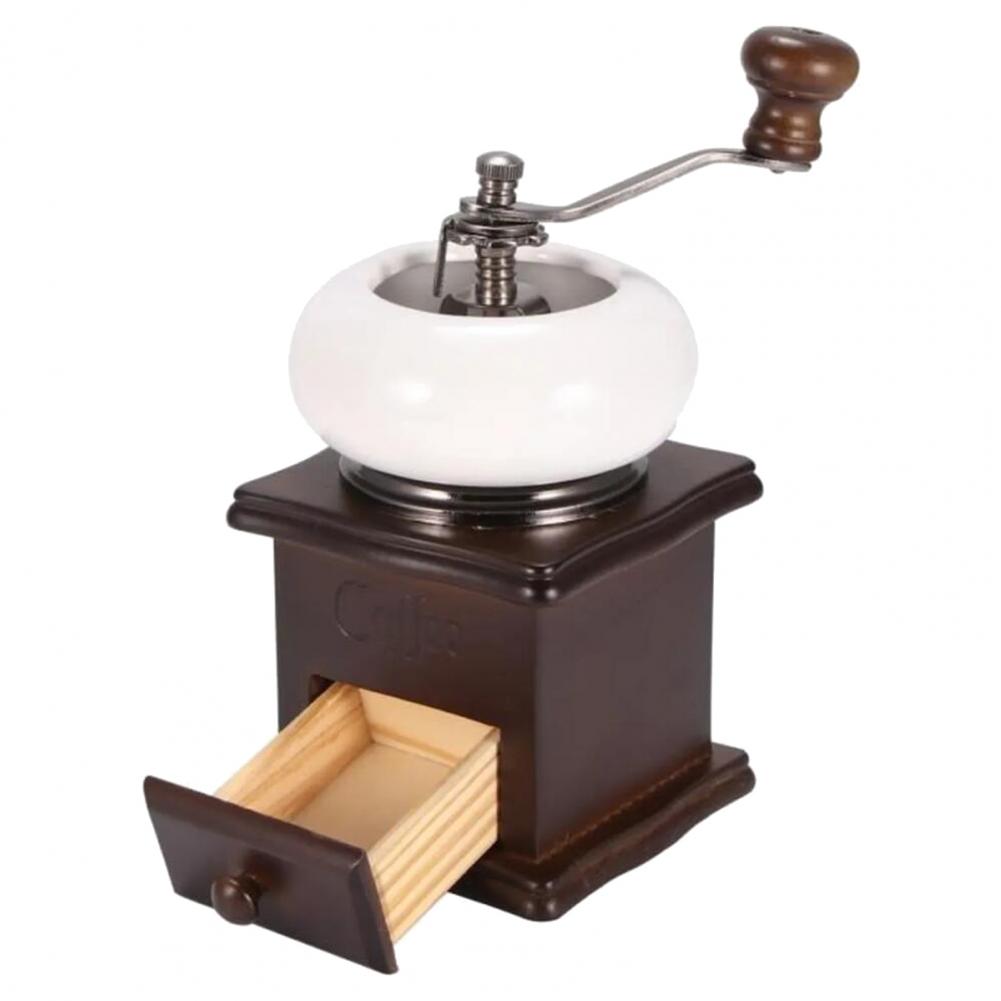 Title 9, Manual Coffee Grinder with Drawer Vintage Porta...