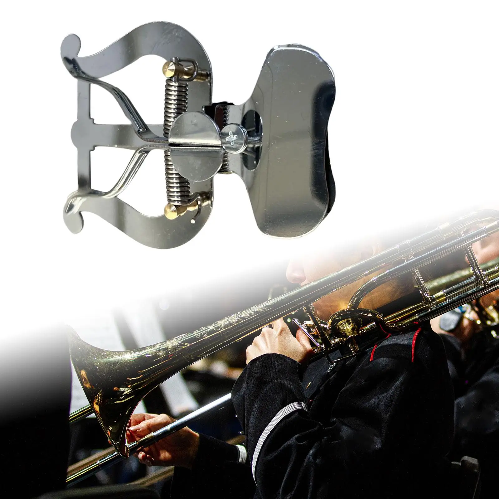Trumpet Marching Lyre Metal Music Sheet Clip for Trombone Saxophone Clarinet