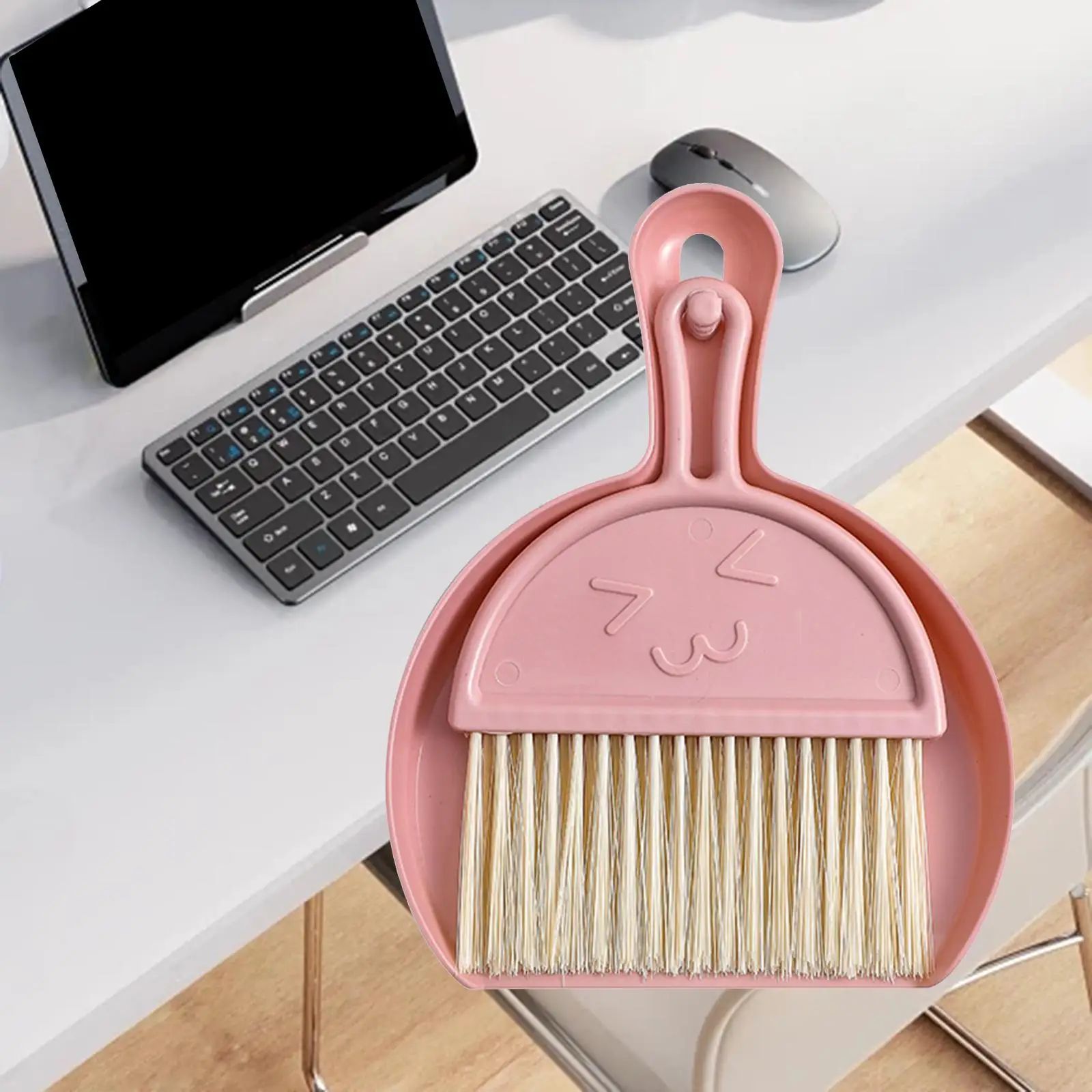 Small Dustpan and Brush Hand Broom Sweeping Tool for Table Sofa Office