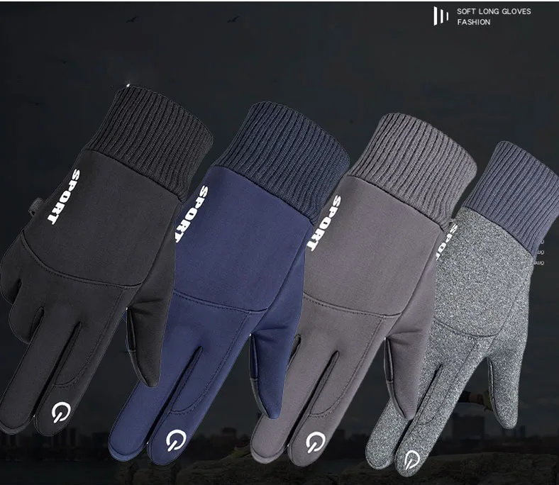 Tanio Zimowe wodoodporne rękawiczki męskie wiatroszczelne sportowe wędkarskie sklep