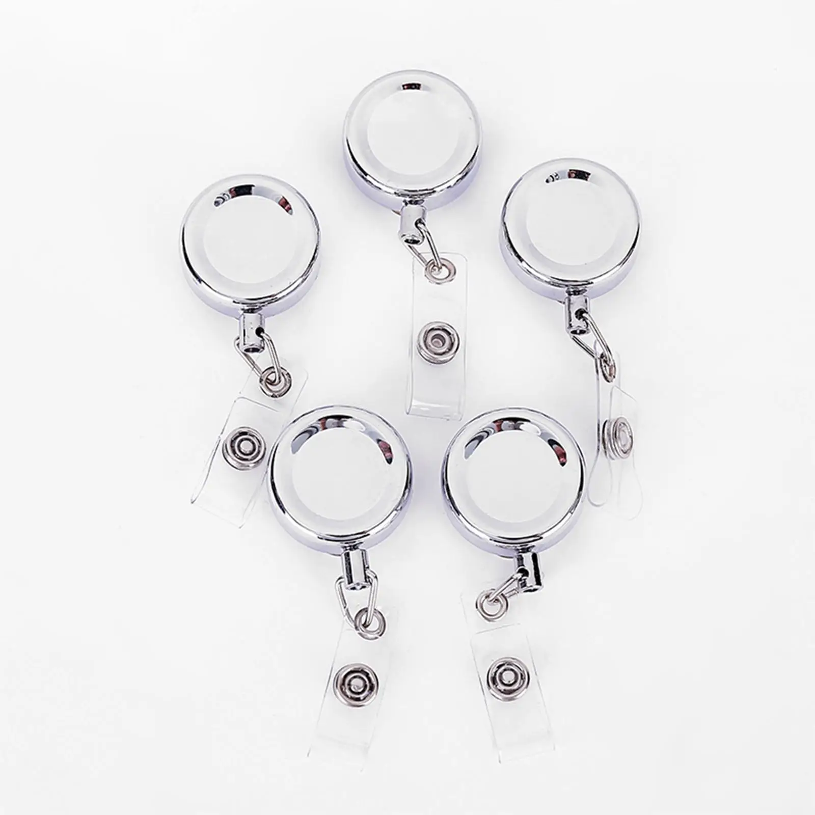 5Pcs Retractable ID Badge  ID Badge Reels for Office Worker  