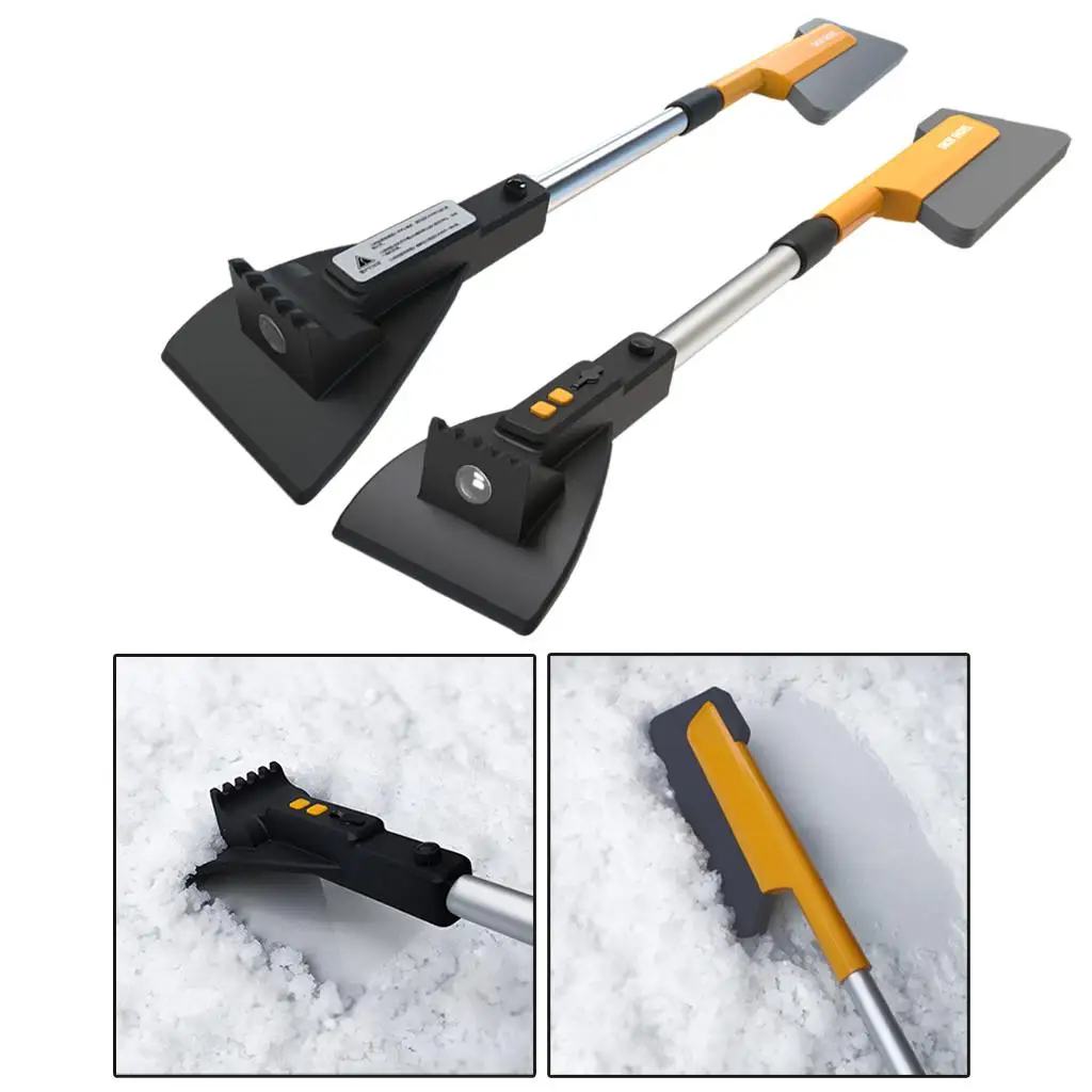 Extendable Snow Brush Removal Windshield Ice Scraper Tool Winter Frost Glass Cleaner for Car Window Auto SUV Trucks No Scratches