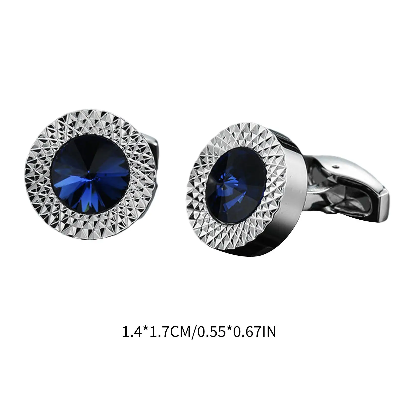 1 Pair Classy Stylish Shirt Cuff Links Crystal  Suit Accessories for Party