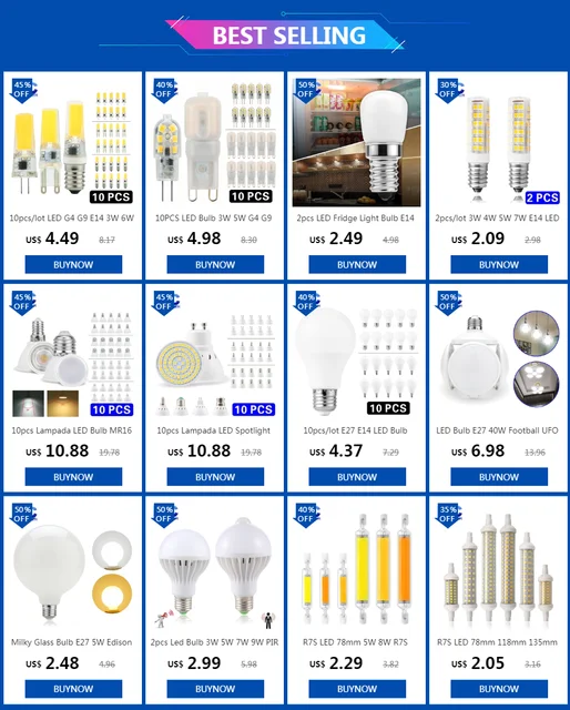R7S LED Bulb 78mm 118mm Glass Lamp Dimmable Replace Tube-15W/30W Halogen  E7K0 