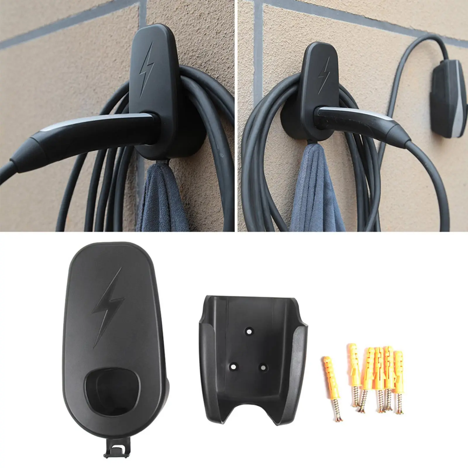 Charging Cable Organizer Accessory Practical ABS Sturdy for Tesla Model 3 Model Y Model X Model S Outdoor Indoor Use
