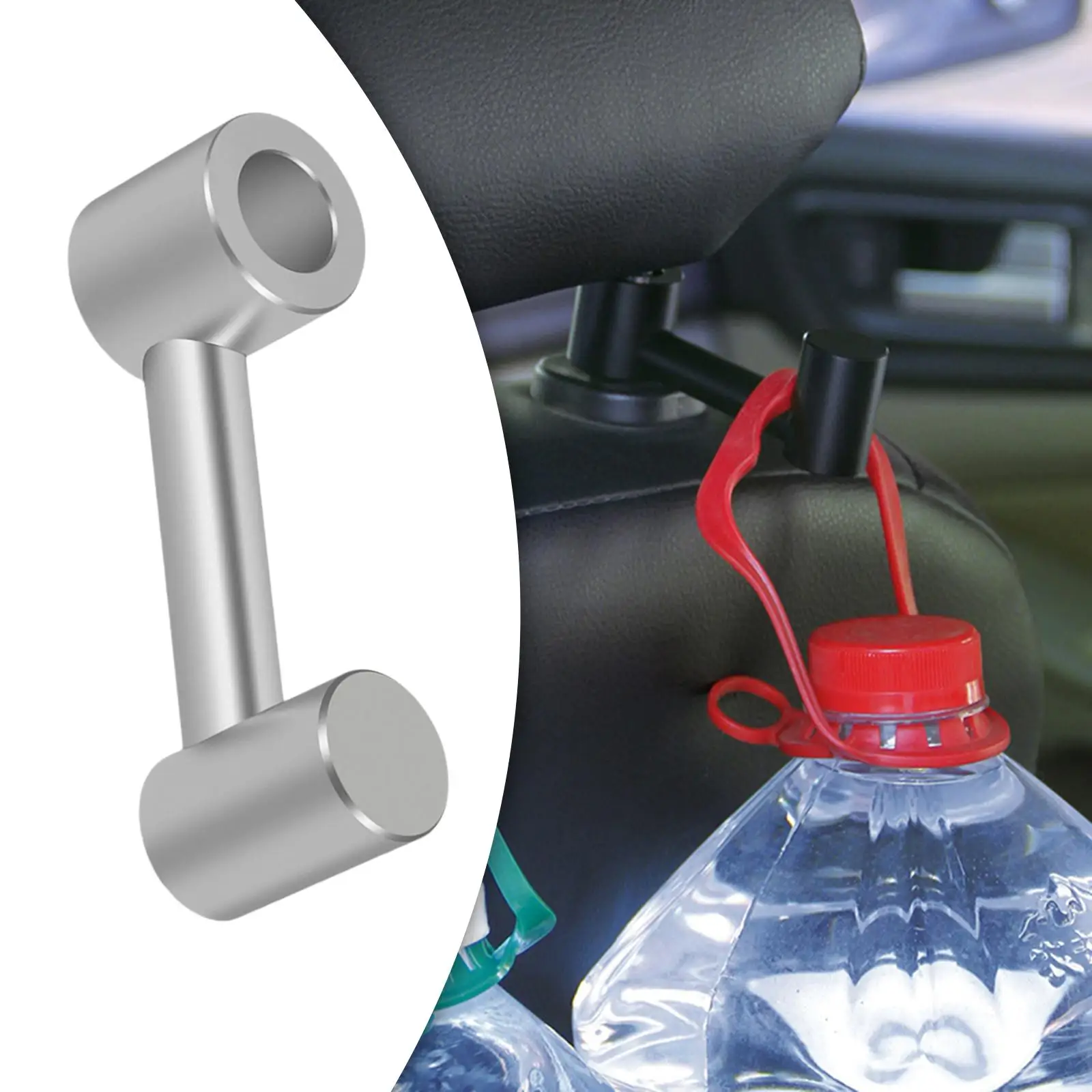  Headrest Hook Aluminum Alloy Stainless Metal Hanger Durable Interior Accessory Fits for Vehicle Driving Holder Purse Bags