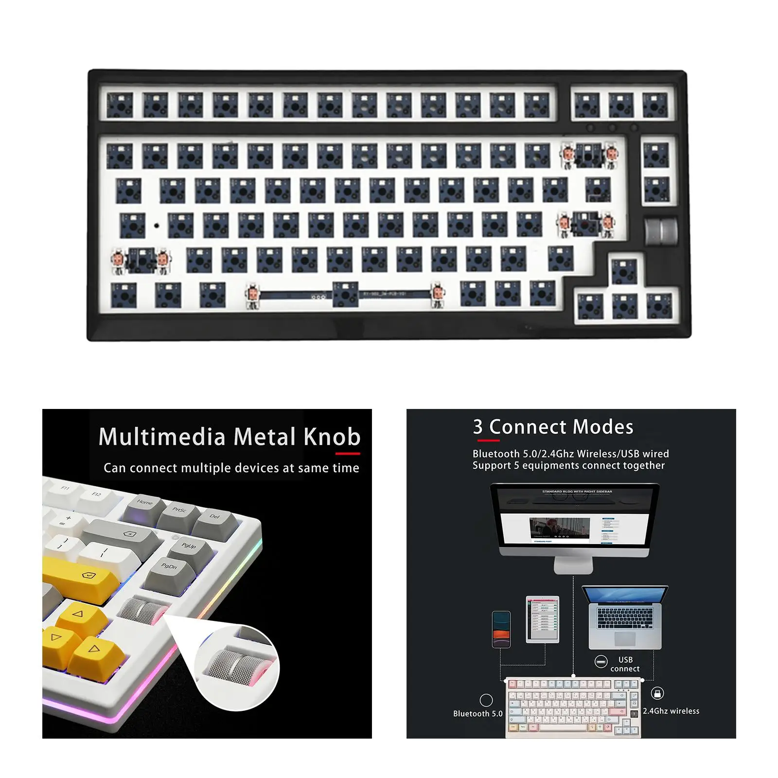  Mechanical Keyboard DIY  75% Compact Layout  Switches for PC