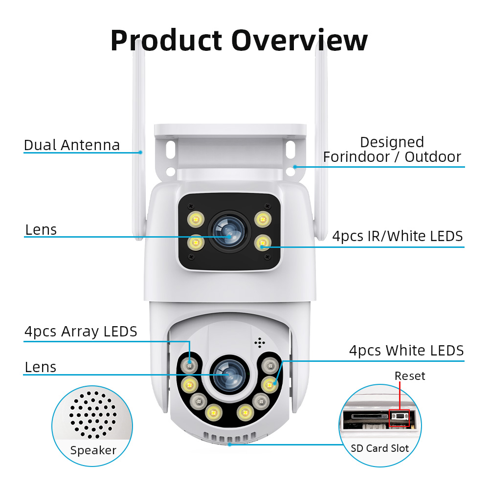 Ar Livre, Detecção Humana AI, Auto Tracking,