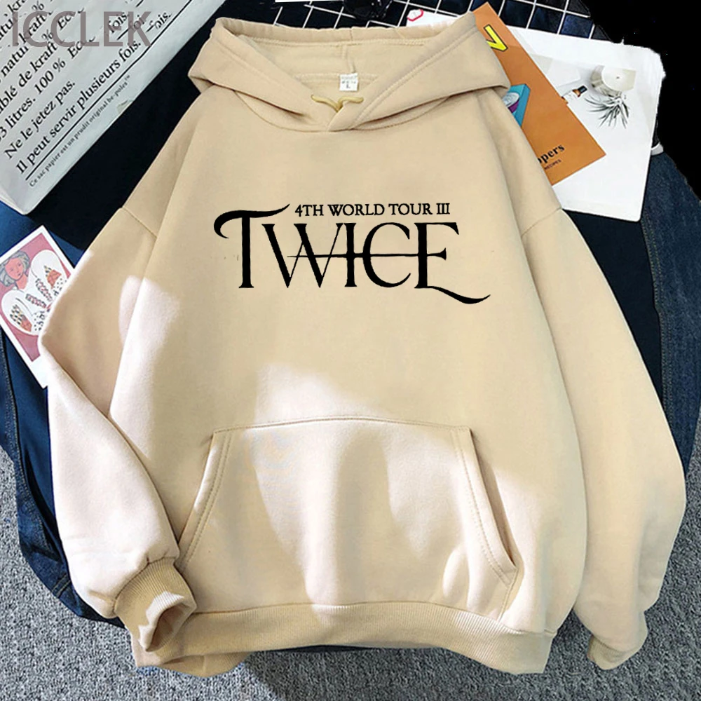Kpop TWICE 4TH WORLD TOUR III Printed Hoodie Unisex Funny Long Sleeve Hip  Hop Sweatshirt Hoodies Women Harajuku Hoodie