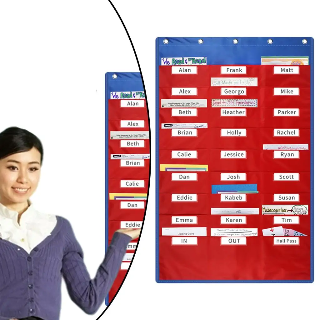 Organization Chart, Wall File Organizer Folder with 27 s, Classroom Homework Assignments 27.95x45.67inch