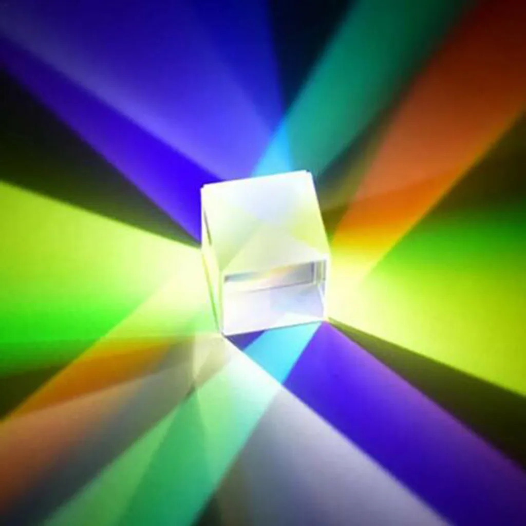 CMY Op-tic Pr-ism Cubes Optical Glass Prism RGB Dispersion Six-Sided AU 