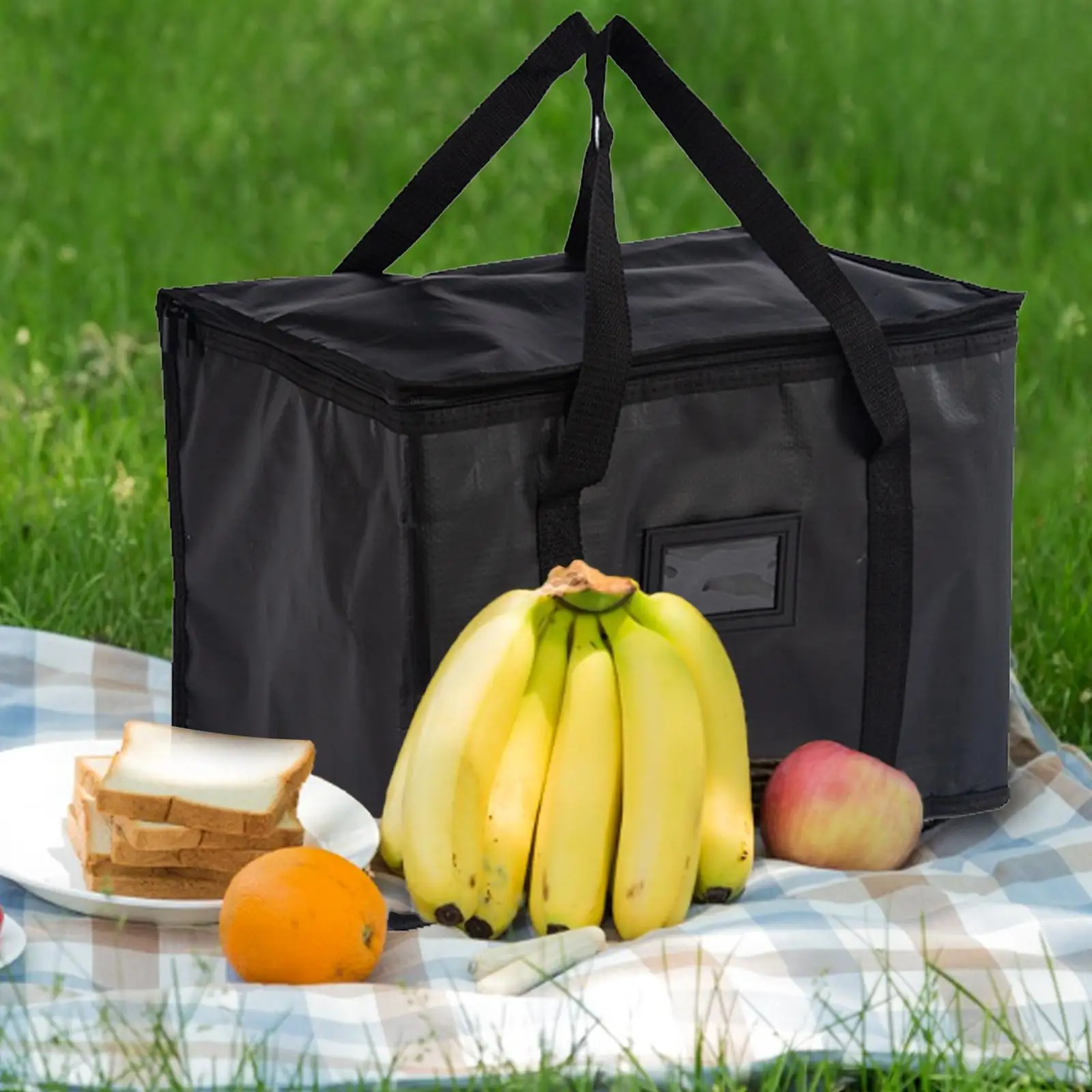 Large Insulated Cooler Bag Folding Professional Catering Transportation Thickened Food Delivery Bag for Travel Outdoor Catering