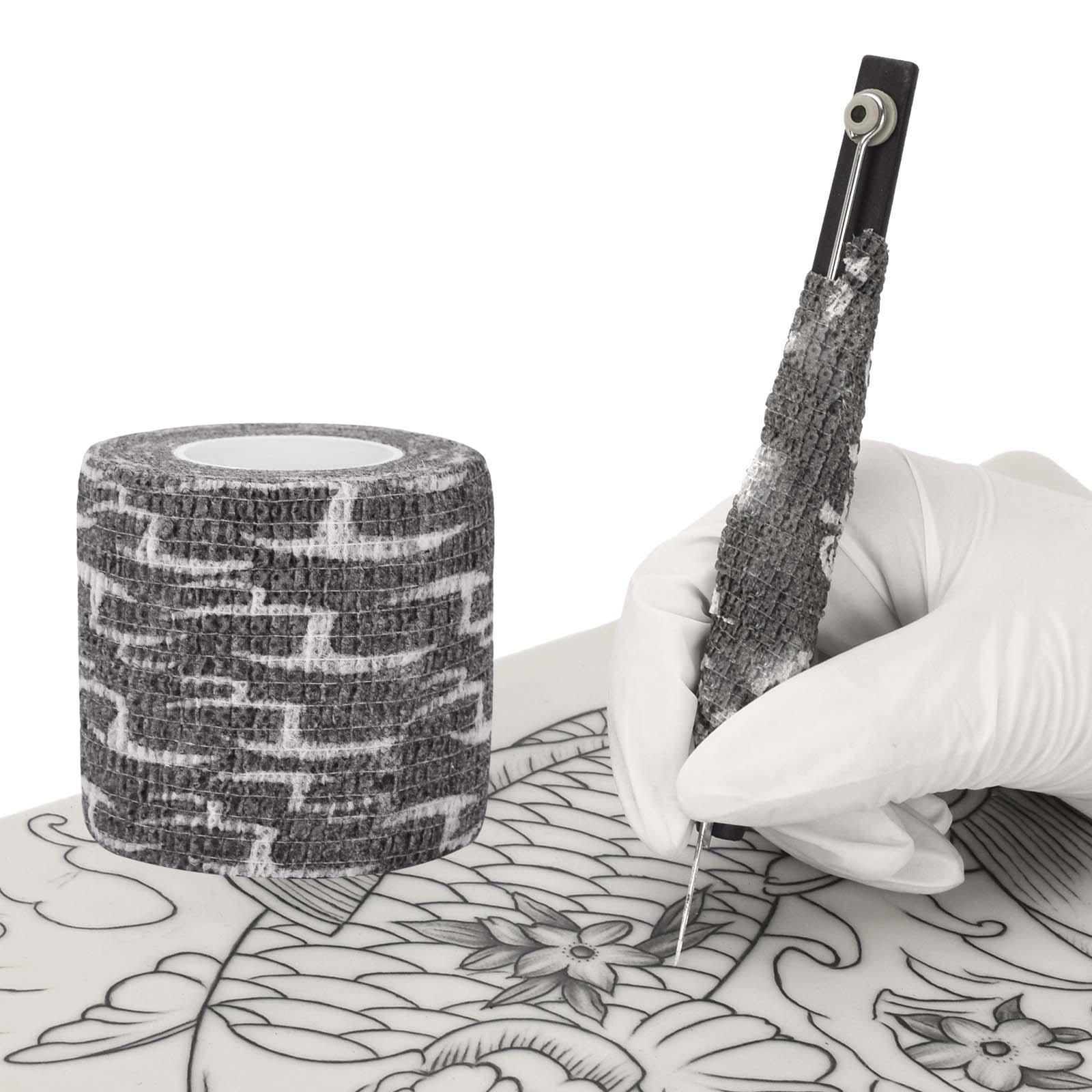 2Pcs Self Adhesive Bandage Wrap Multi Function Athletic Elastic Cohesive Bandage Tattoo Grip Cover Wrap for Animals Dogs Cats