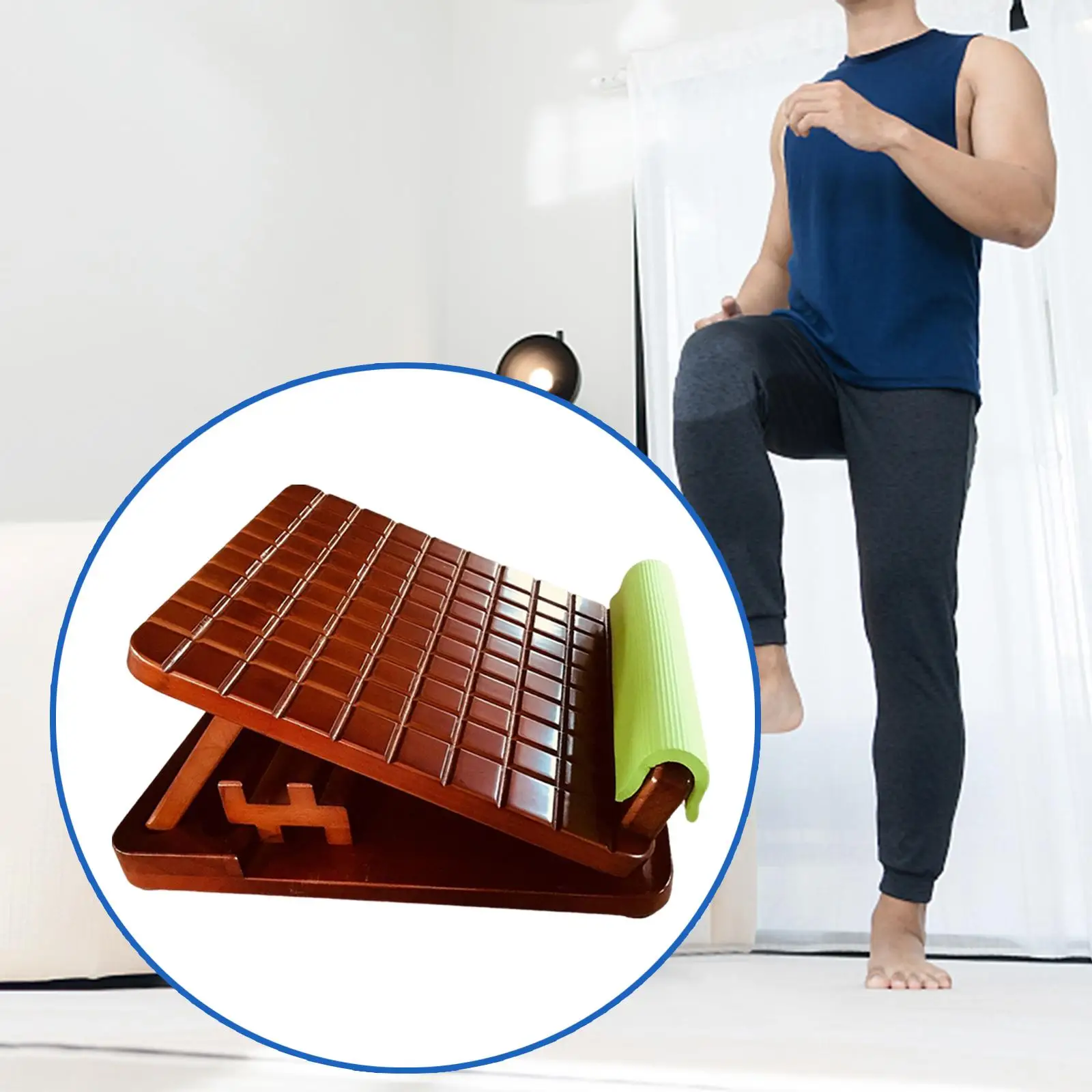 Professional Solid Wood Slant Board Calf Stretcher Foot Incline Board Adjustable Balancing Fitness Pedal for Leg Stretch Squat