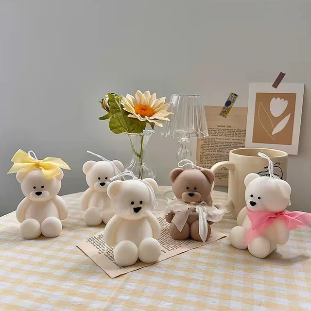 Bumbly Bear 3D ours en peluche en silicone avec noeud moule à glaçons -  moule de