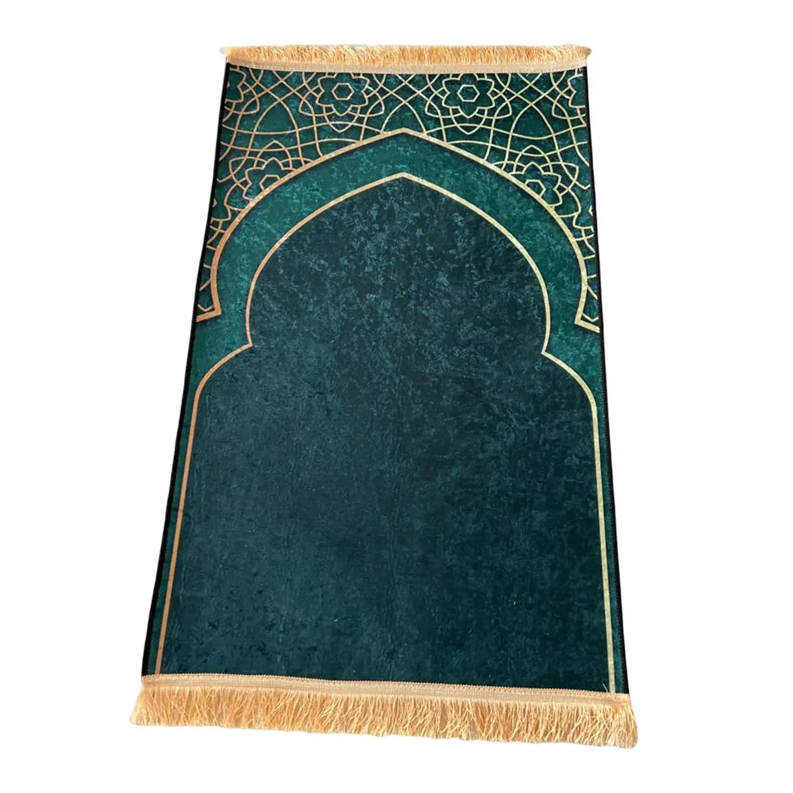 Soft Muslim Prayer Rug Printed 65Cmx110cm Wedding Decor Praying Mat Floor Carpet Exquisite for Eid Camping Unisex Hallway Travel