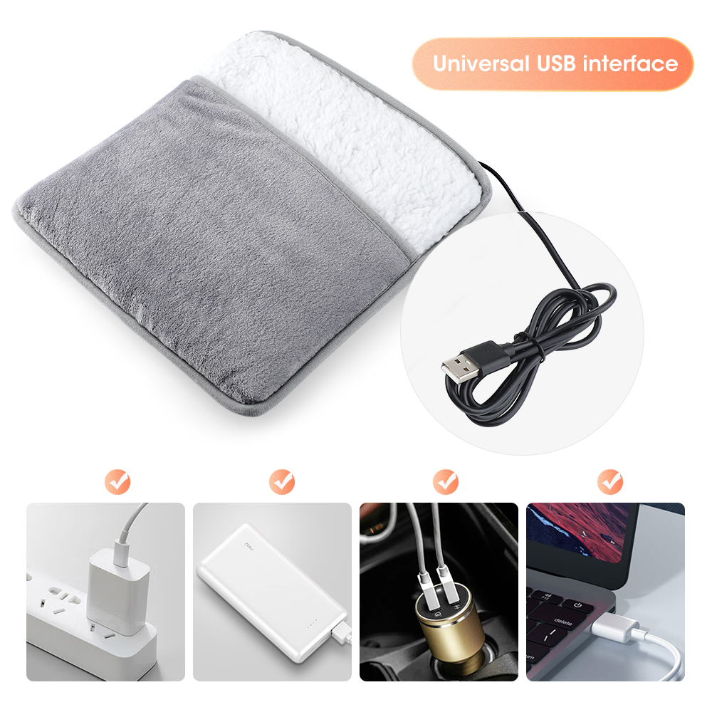 Best of Foot Warming Bag Massager Flannel Electric Warmers For Winter Office Home Electric Heating Shoes USB Direct Plug Household Care Reviews & Tips - Image 5