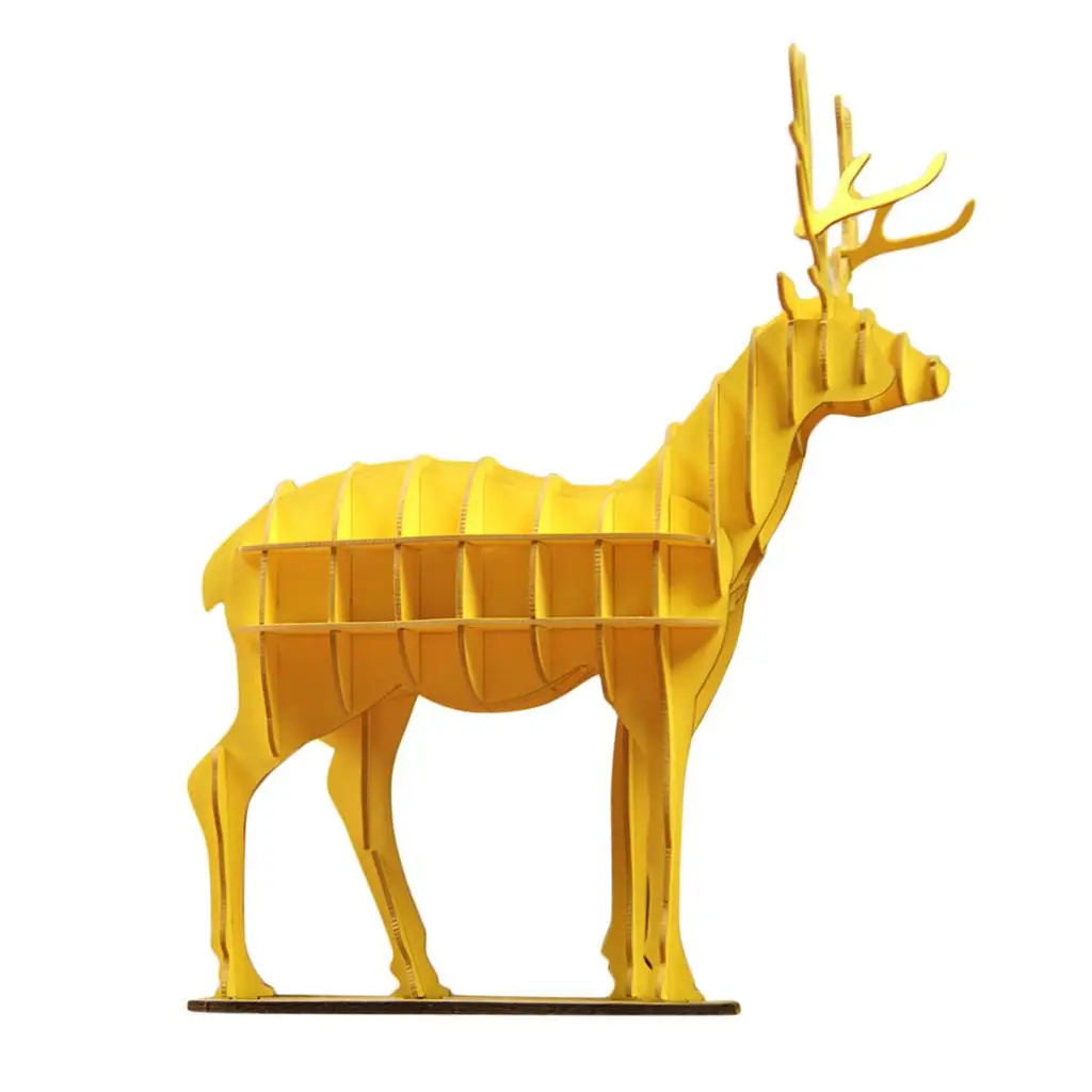 DIY Card Reindeer Model Cardboard Elk Model s Assembly Toy Gift 3D Puzzles for Children Teens Adult