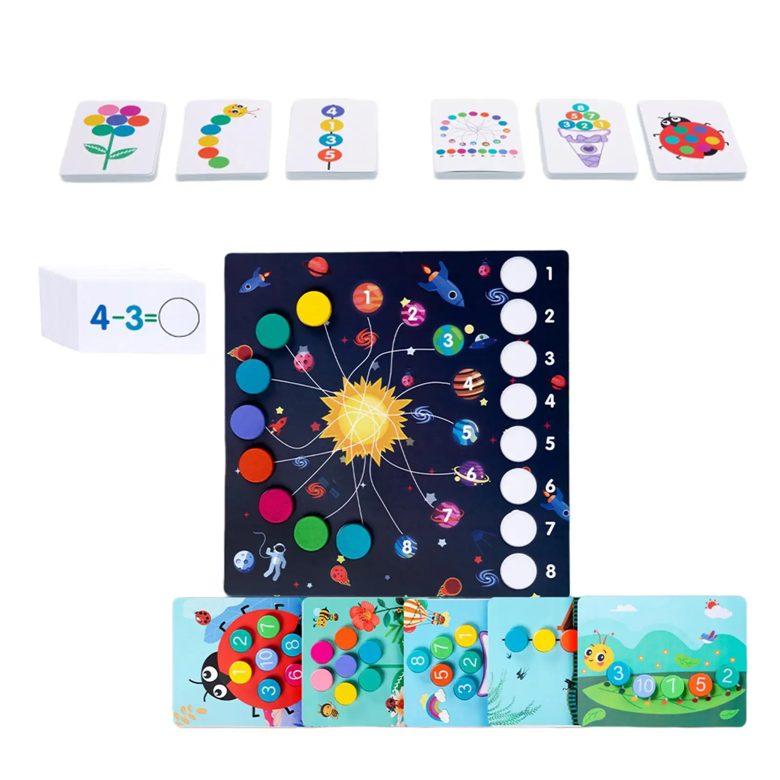 Toddler Number Puzzles Wood Hand on ability for Game Kindergarten Home Decor
