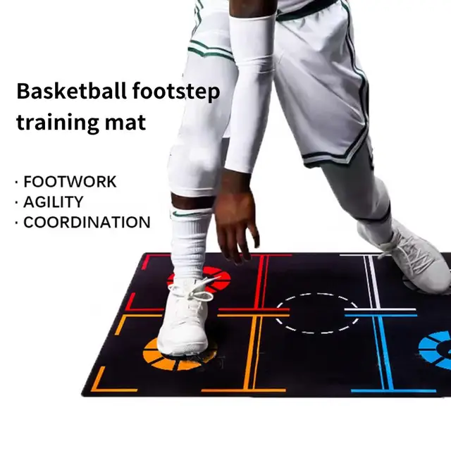 Tappetino da allenamento per pallacanestro ammortizzante silenzioso  Dribbling Aid antiscivolo Dribbling Ball Control basket Footstep Mat sport  buono