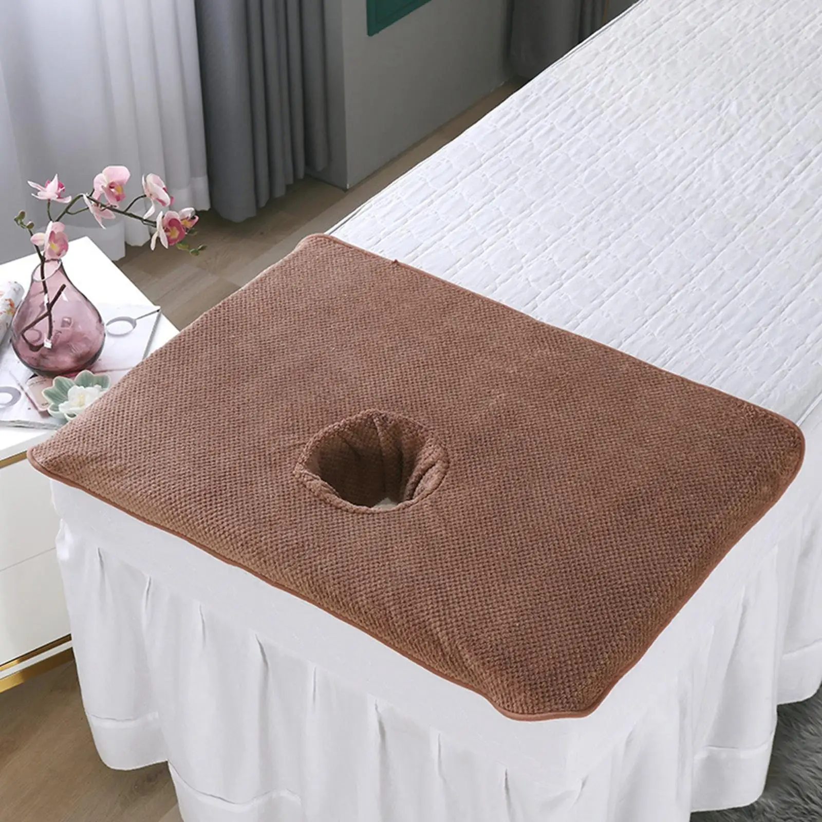 Massage Bed Cover Protector Universal with Breath Hole Washable Soft Reusable SPA Bed Sheet for SPA Massage Tables Bed 50x80cm