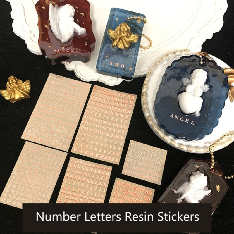 5 Sheets Letter Sticker Alphabet Sticker Self Adhesive Copper Letter Stickers