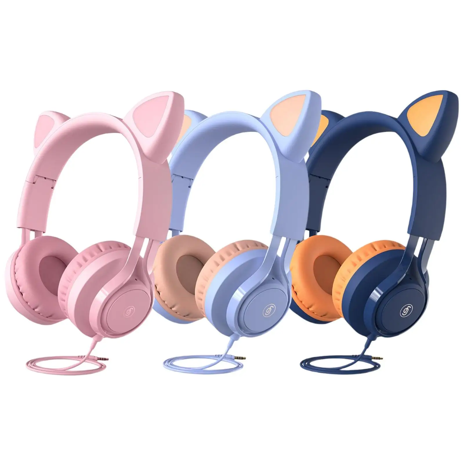 Cute  Headset Over Ear with Microphone 5dB Music   Headphone for Game Moble Phone Laptop Children girls and boys
