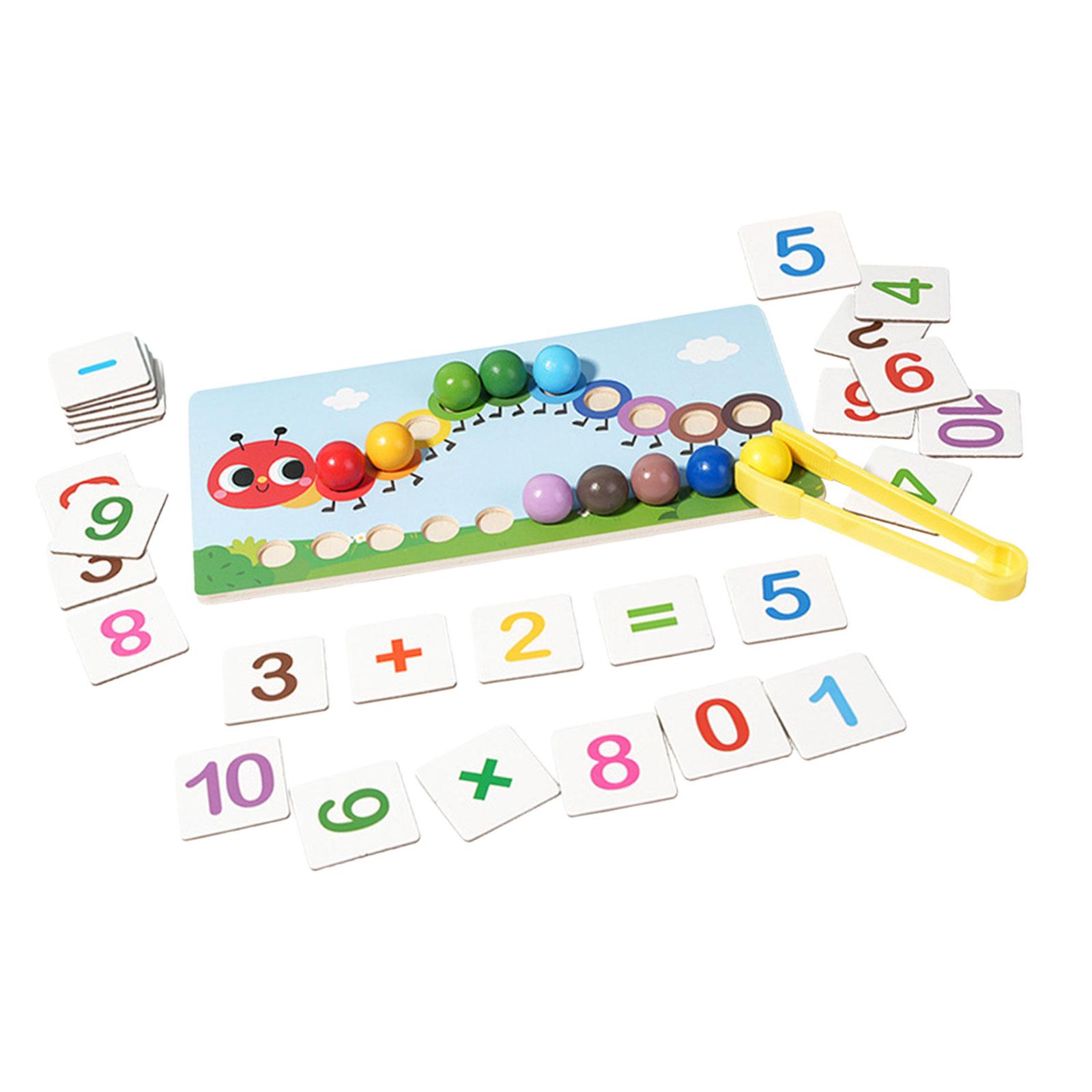 Rainbow Caterpillar Beads Puzzle Preschool Learning Beads Color Sorting Game for 3 4 5 Year Old Girls Boys Toddlers Gifts