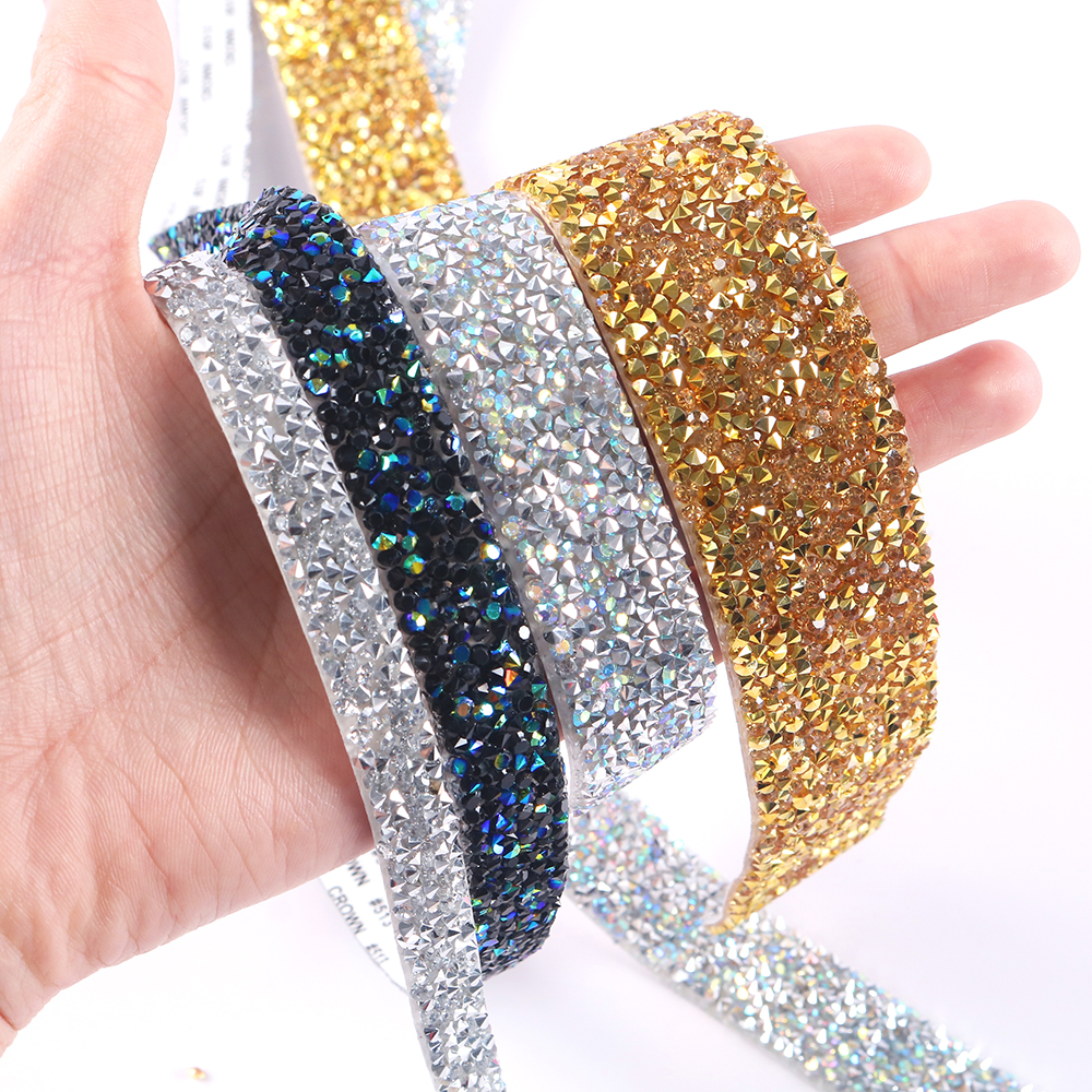 Description Picture 3 of itemRhinestone Chain Tape Trim Resin Diamond Belt Strip Double-sided Adhesive Self-adhesive Clothing Accessories DIY Accessories