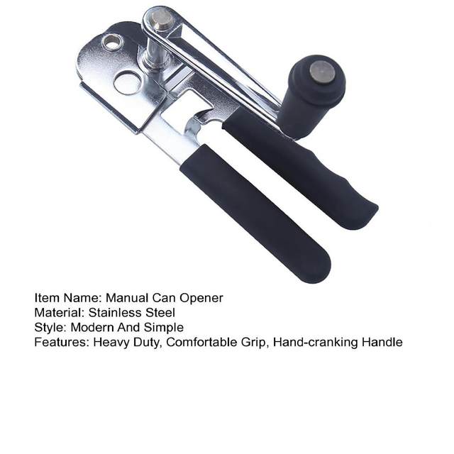 Can Opener, Manual Heavy Duty Hand Can Opener With Comfortable