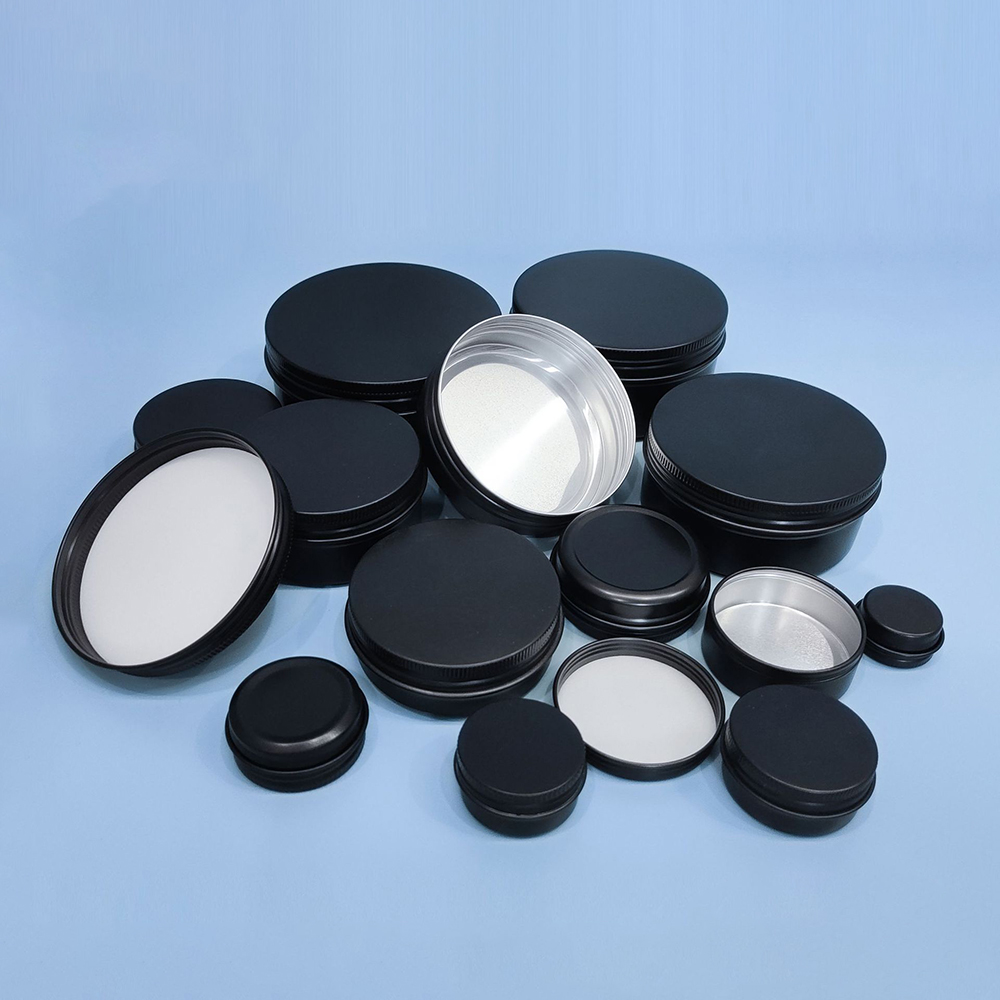 Best of 5-250ml Black Aluminum Cans Round Tin Box With Lid Metal Pill Cans Cream Ointment Jars Storage Container For Balm Wax Cosmetics Reviews & Tips