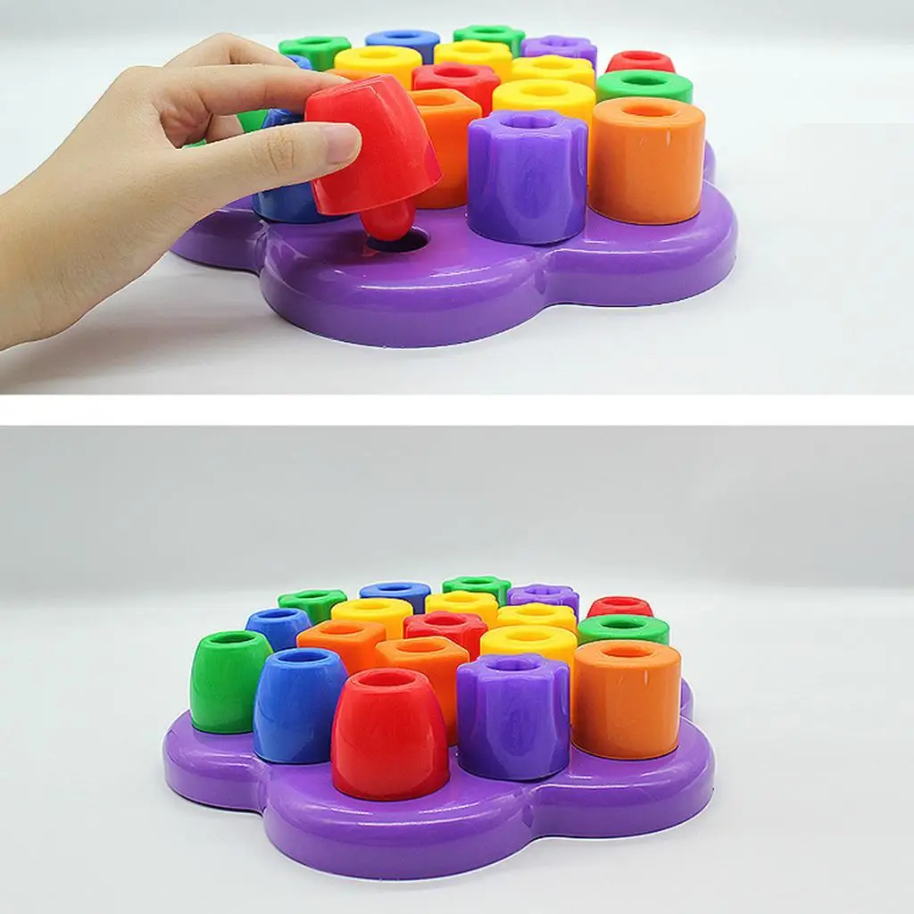 Children Puzzle Educational Toy Tube Shape Stacking Blocks  Toys